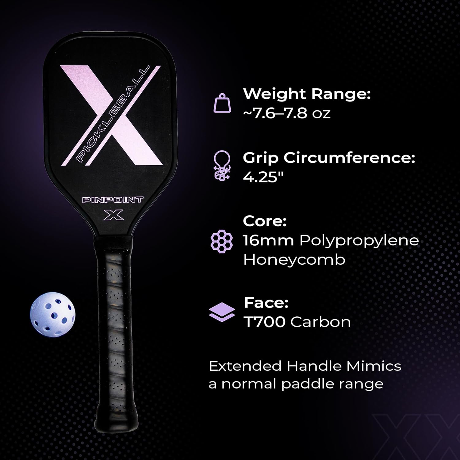 Sweet Spot Pickleball Training Paddle – Carbon Fiber Trainer with Indoor Wall Ball Attachment